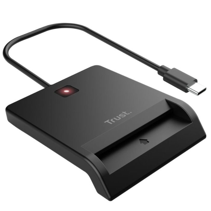 Trust Primo 26253 Lector de Tarjetas Inteligentes USB-C Negro